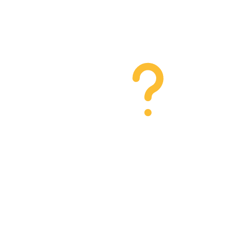 Compare step illustration White and gold overlapping speech bubbles with a question mark